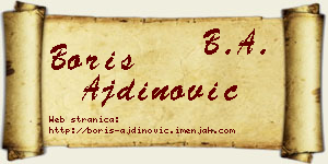 Boris Ajdinović vizit kartica